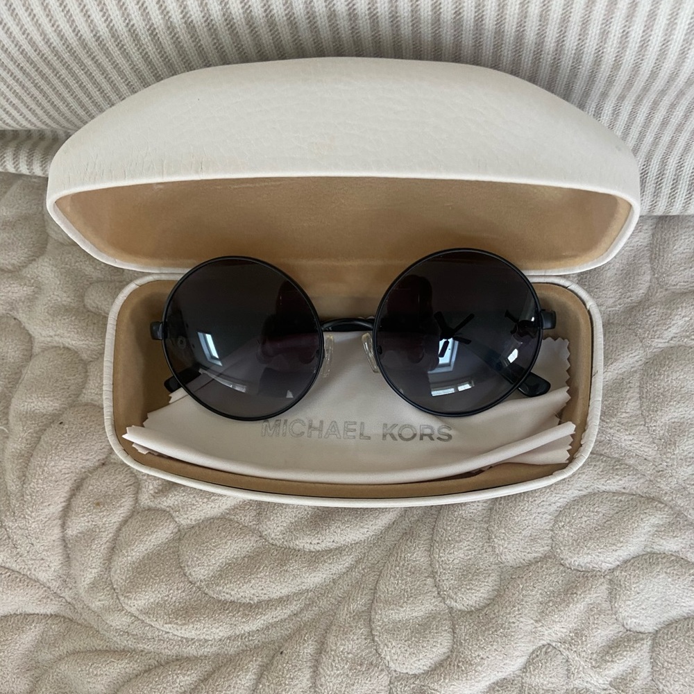 Michael Kors Round Black Sunglasses